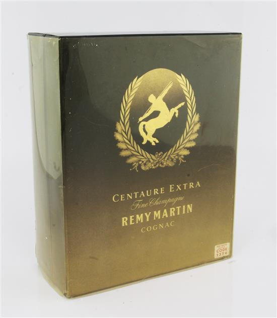 One bottle of Centaure Extra Remy Martin Fine Champagne Cognac, in original box.